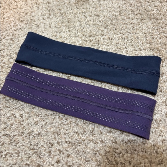 Lululemon Athletic Training Headband One Size Bundle of 2 Purple and Navy | gym - Picture 3 of 4